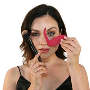 Contour Stencil by Revo - Makeup Kit Brushes Set - Eyebrow Pencil Tint Shaper- Nose Contour Palette Kit Organizer Tool - Contouring Cheeks & Nose - Use w/Foundation Beauty Sponge Bronzer Blush Powder