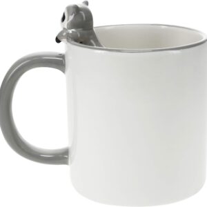 Pavilion Gift Company You Are My Partner In Crime - Raccoon Gray 17oz Dolomite Coffee Cup Mug