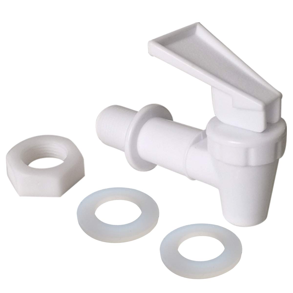Replacement Cooler Faucet 2 White and 2 Blue Water Dispenser Tap Set. BPA Free Plastic Spigot..