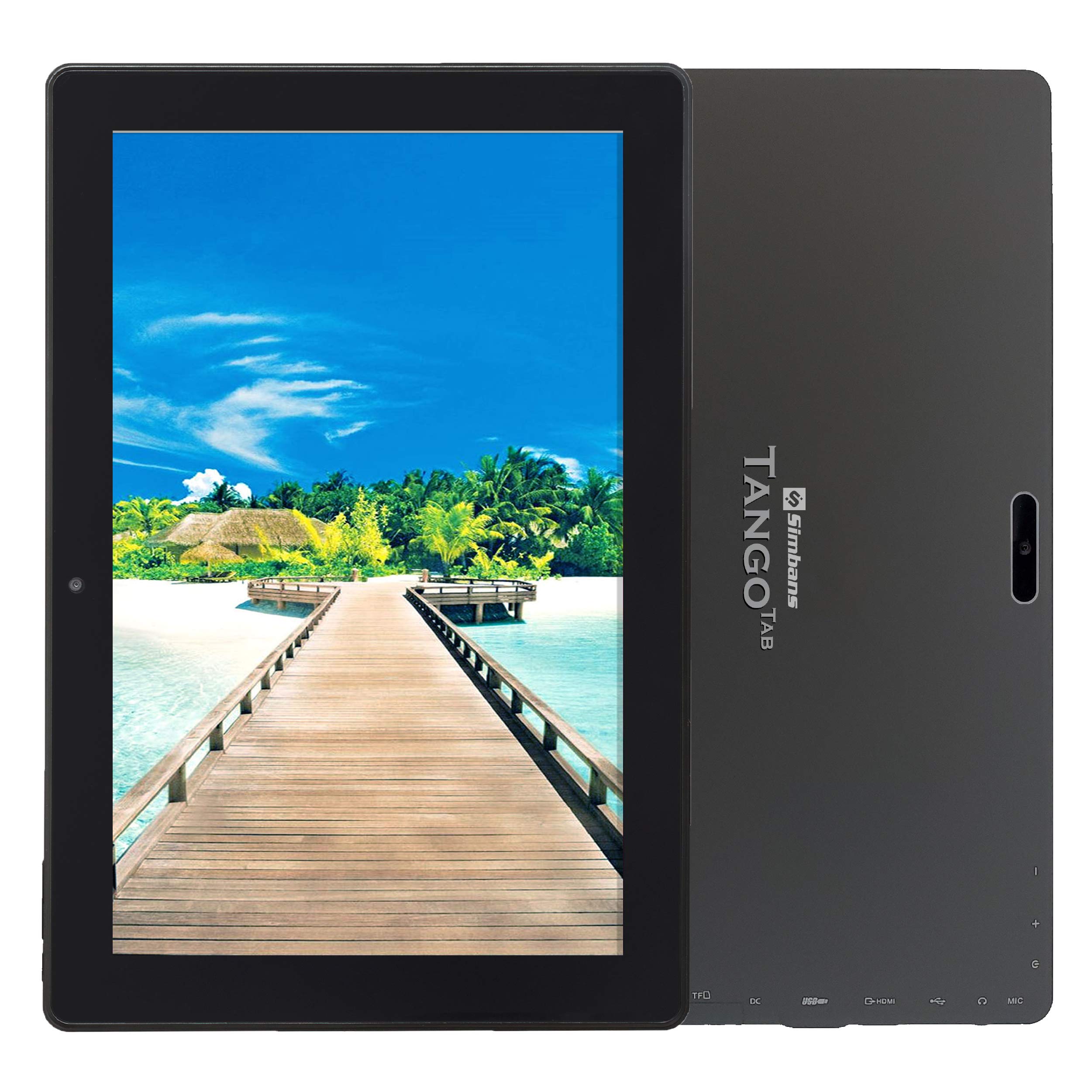 Simbans [3 Bonus Item] TangoTab 10 Inch Tablet 3 GB RAM, 64 GB Disk, Android 9 Pie, Mini-HDMI, Micro-USB, USB-A, Inbuilt GPS, Dual WiFi, Bluetooth, IPS Screen, Dual Camera Computer PC - TC93