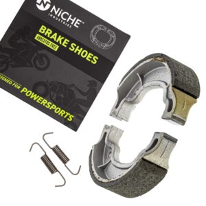 NICHE Brake Shoe Set for Yamaha Raptor 50 Grizzly 125 4BE-W253E-00 3FA-W253A-00 Complete Semi-Metallic