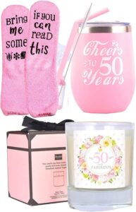 meant2tobe 50th birthday gifts for women,50th birthday decorations for women.