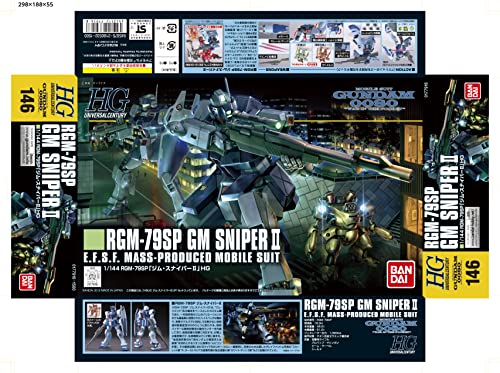 Bandai Hobby - Gundam 0080 - #146 GM Sniper II, Bandai HGUC 1/144 Model Kit