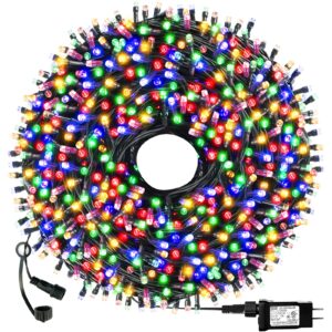 outylts christmas string lights end-to-end plug 8 modes 108ft 300 led ip55 outdoor waterproof ul certificated indoor fairy lights garden wedding christma trees parties decoration multicolor