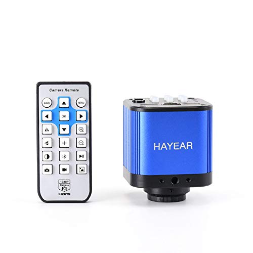 HAYEAR 4K UHD HDMI Industrial Microscope Camera Digital USB C-Mount 1080P@120fps High Speed for Precision Soldering PCB Repair Inspection