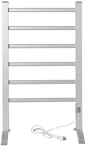 Heat Rails PA002T Towel Warmer Drying Rack with Timer, Brushed Chrome Color