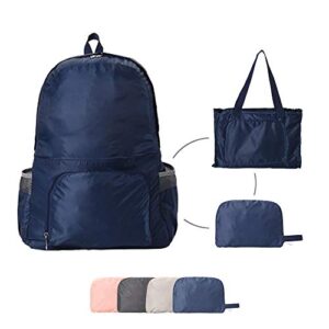travel lite foldable lightweight durable water resistant travel backpack | packable backpack | daypack (navy blue)