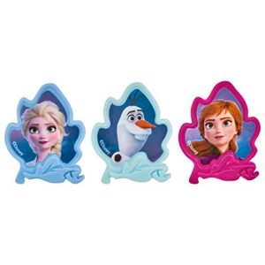 24 Frozen 2 II Elsa, Anna and Olaf Cupcake Rings Toppers