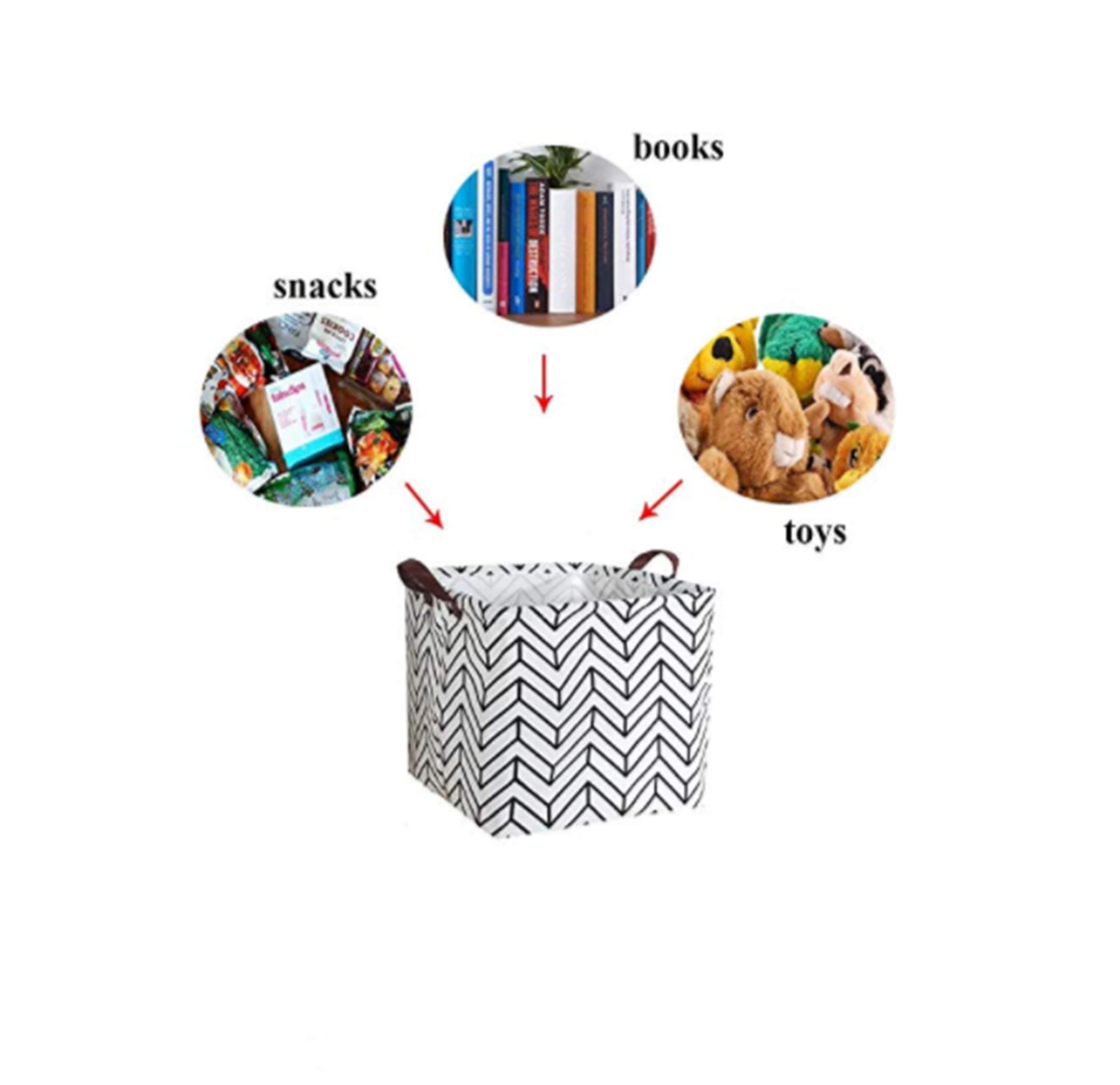 A person who loves life Square canvas toy storage box storage basket, foldable storage basket storage box for organizing children's toys and clothing, books, gift baskets