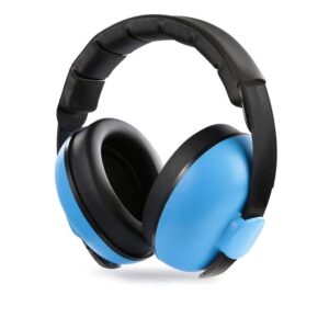 kids noise cancelling headphones, toddlers hearing protection earmuff, for sleeping, airplane, theater, fireworks (blue)