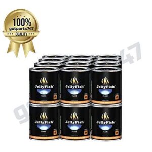 Real JellyFish Flame Premium Gel Fuel 24 Cans Indoor or Outdoor Made in USA 13oz