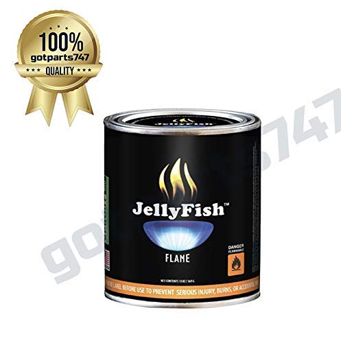 Real JellyFish Flame Premium Gel Fuel 24 Cans Indoor or Outdoor Made in USA 13oz