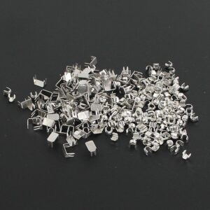 #5 300 pcs silver zipper bottom stops and top stops for zipper repair (silver) leekayer