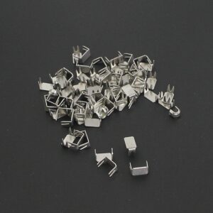 #5 300 pcs Silver Zipper Bottom Stops and Top Stops for Zipper Repair (Silver) Leekayer