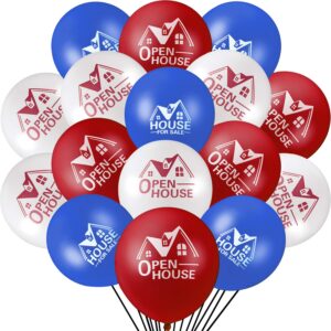 gejoy 60 pieces open house balloons house for sale balloons 12 inches latex balloons for real estate balloons supplies signs for open house yard sign house signs