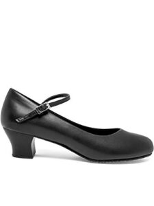 capezio women's cassie jr. character shoe, black, 7.5 wide