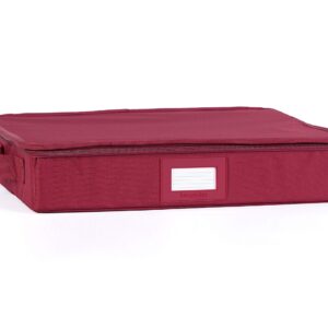 Covermates Keepsakes - Zip-Top Storage Box - Heavy Duty Polyester- Reinforced Handles - Stackable Design - Indoor Storage, Scarlett Red