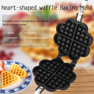 Heart Shape Waffle Pan,Aukson Heart Shape Household Kitchen Gas Non-Stick Waffle Maker Pan MouldPress Plate Baking Tool