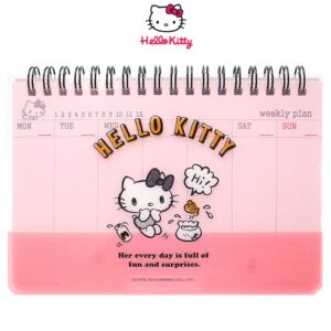 amochy sanrio hello kitty pp cover weekly scheduler/memo pad/planner 1pc (4 designs) (pink)