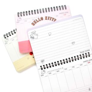 Sanrio Hello Kitty PP Cover Weekly Scheduler/Memo Pad/Planner 1pc (4 Designs) (Purple)