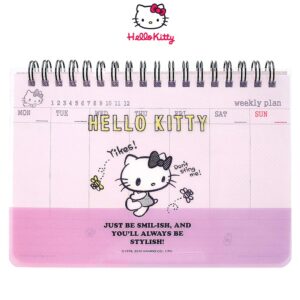 sanrio hello kitty pp cover weekly scheduler/memo pad/planner 1pc (4 designs) (purple)