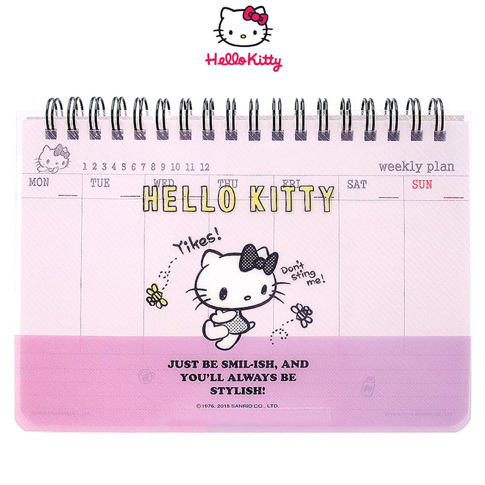 Sanrio Hello Kitty PP Cover Weekly Scheduler/Memo Pad/Planner 1pc (4 Designs) (Purple)