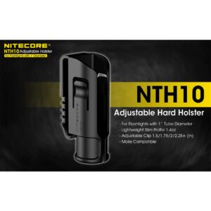 NITECORE NTH10 Adjustable Hard Holster for Flashlights with 1 inch Tube Diameter