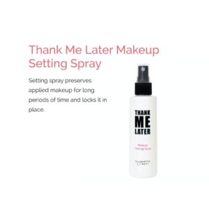 Elizabeth Mott Thank Me Later Face Makeup Setting Spray for Oily Skin - Weightless, Hydrating, Matte Dewy Glow Finishing Spray, Cruelty Free Long-Lasting Power Grip Formula, 95ml