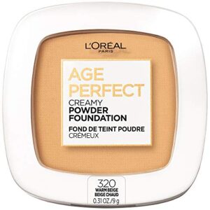 l'oreal paris age perfect creamy powder foundation compact, 320 warm beige, 0.31 ounce