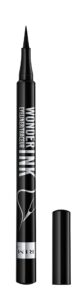rimmel london wonder’ink eyeliner, matte finish, waterproof, long-wearing, 001, black, 0.03oz