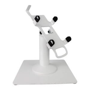discount credit card supply dccstands freestanding swivel and tilt pax a920 / a920 pro terminal stand (white)