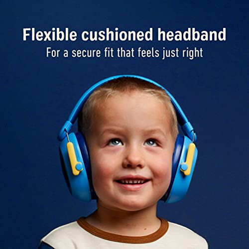 3M Kids Hearing Protection Plus, Hearing Protection for Children with Adjustable Headband, 22dB Noise Reduction Rating, Blue