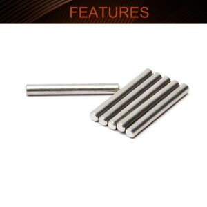 MroMax 10Pcs Dowel Pin, M4 x 35mm 304 Stainless Steel Cylindrical Dowel Pins, Shelf Support Pegs for Metal Devices, Furniture Installation and Wood Bunk Bed