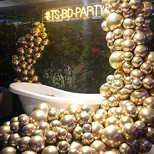 PartyWoo Metallic Gold Balloons, 25 pcs 12 Inch Gold Metallic Balloons, Gold Balloons for Balloon Garland or Balloon Arch as Party Decorations, Birthday Decorations, Baby Shower Decorations, Gold-G101