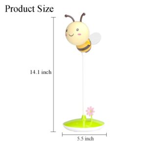 AVEKI Cute Bumblebee LED Desk Lamp Touch Control Dimming 3 Brightness and 360°Flexible Gooseneck Eye-Care USB Rechargeable Lamp for Teens