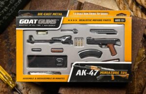 goat guns miniature ak-47 model black | 1:3 scale diecast metal build kit