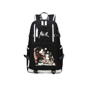 vercico grandmaster of demonic cultivation backpack usb charging port schoolbag for carrying books, stationery and laptops
