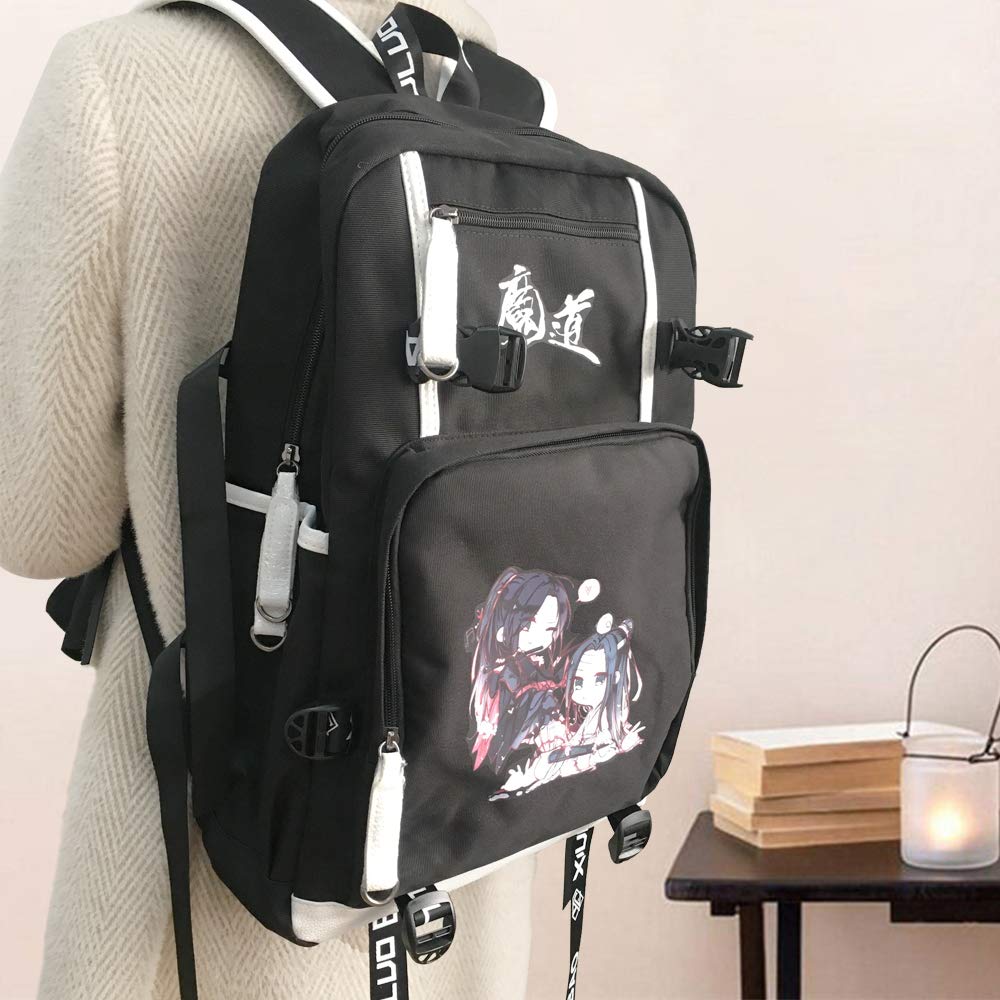 Vercico Grandmaster of Demonic Cultivation Backpack USB Charging Port Schoolbag for Carrying Books, Stationery and Laptops