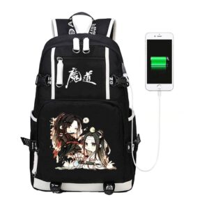Vercico Grandmaster of Demonic Cultivation Backpack USB Charging Port Schoolbag for Carrying Books, Stationery and Laptops
