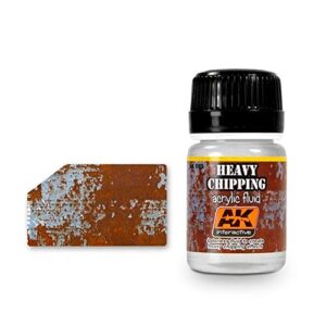 ak-interactive ak 089, heavy chipping effects acrylic fluid - 35 ml / 1.18 fl.oz jar - model building paints and tools # ak-089
