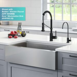 KRAUS Purita 100% Lead-Free Kitchen Water Filter Faucet in Matte Black, FF-100MB, 12 Inch