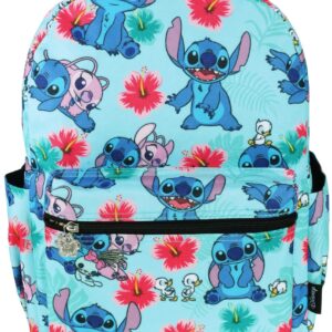 Lilo and Stitch 16 Inch Allover Print Laptop Backpack (Aqua)