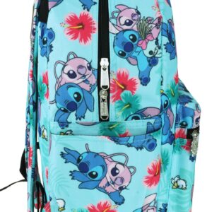 Lilo and Stitch 16 Inch Allover Print Laptop Backpack (Aqua)