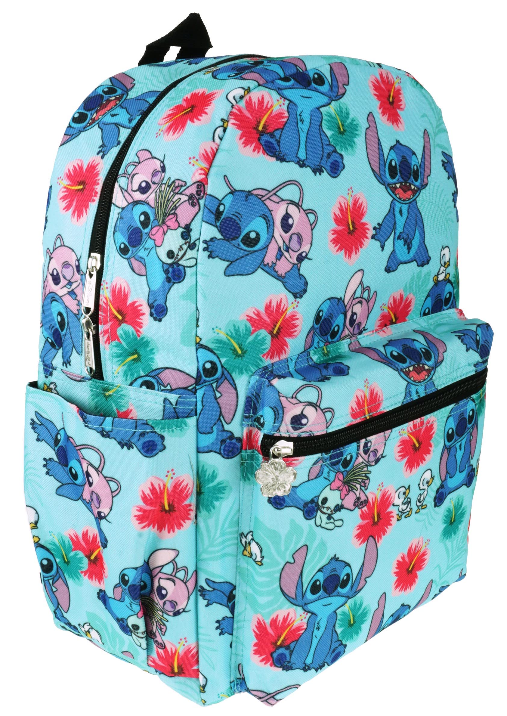 Lilo and Stitch 16 Inch Allover Print Laptop Backpack (Aqua)