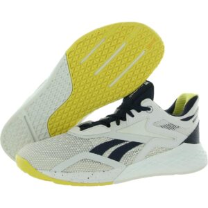 Reebok womens Nano X Cross Trainer , True Grey/Vector Navy/Chartreuse , 9.5