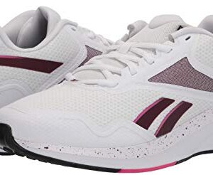 Reebok womens FUSIUM RUN LITE,White/Maroon/Proud Pink,10 M US