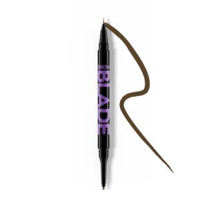 urban decay brow blade 2-in-1 microblading eyebrow pen + waterproof pencil – smudge-proof, transfer-resistant – fine tip – thin, hair-like strokes – natural, fuller brows, neutral nana (neutral brown)