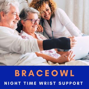 BRACEOWL Carpal Tunnel Wrist Brace, Night Sleep Support Splint - Fits Right Hand or Left Hand, Pain Relief, Support Brace for Women, Men.