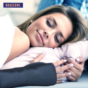 BRACEOWL Carpal Tunnel Wrist Brace, Night Sleep Support Splint - Fits Right Hand or Left Hand, Pain Relief, Support Brace for Women, Men.