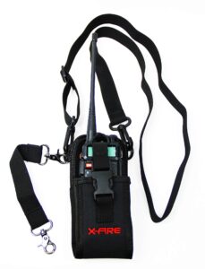 x-fire® ‘radio strap’ washable firefighter ems portable radio shoulder/duty belt holder w/anti-sway strap
